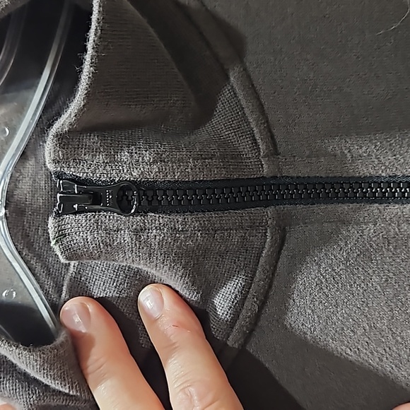 The North Face Sweatshirt Mock Collar, Full Front Zip, Green/Grey - Picture 4 of 15